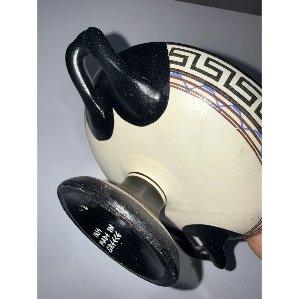 Athena Greek Kylix Drinking Bowl Redware Hand Made In‎ Greece Artemis Hermes